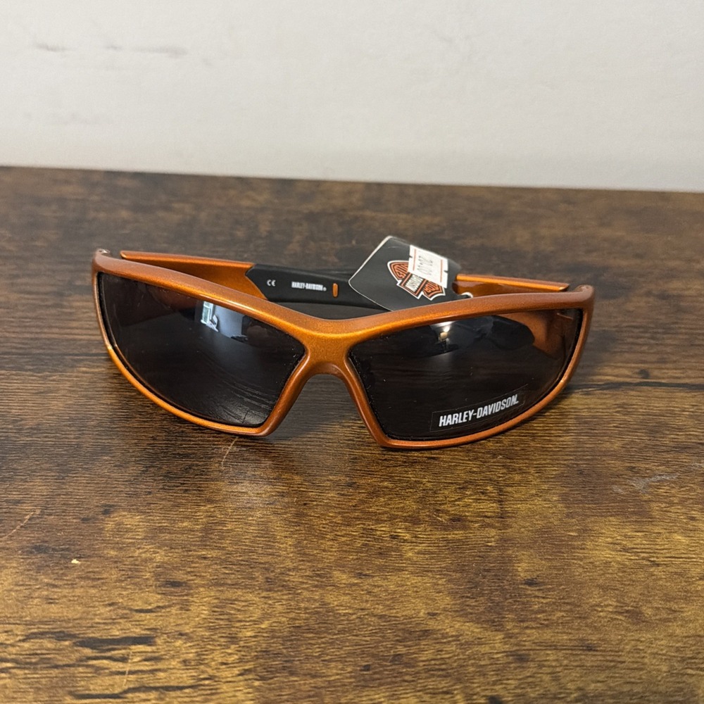 NEW Harley-Davidson Men's Riding Sunglasses, Orange/Black Frame HDS 5018-OR